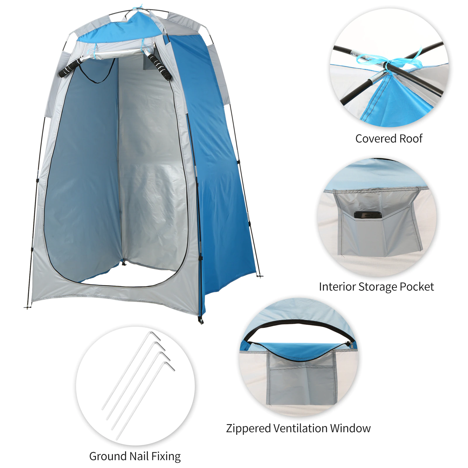 Cheap Goat Tents Portable Outdoor Shower Tent Camping Beach Shower Toilet Changing Tent Privacy Shelter Tent Fitting Room Shelter with Window Tents 